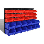 30-Delige Opbergrek Voor Aan De Wand Blauw En Rood