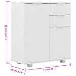 Dressoir 71X35X80 Cm Spaanplaat Hoogglans