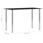 Eettafel Gehard Glas Zwart