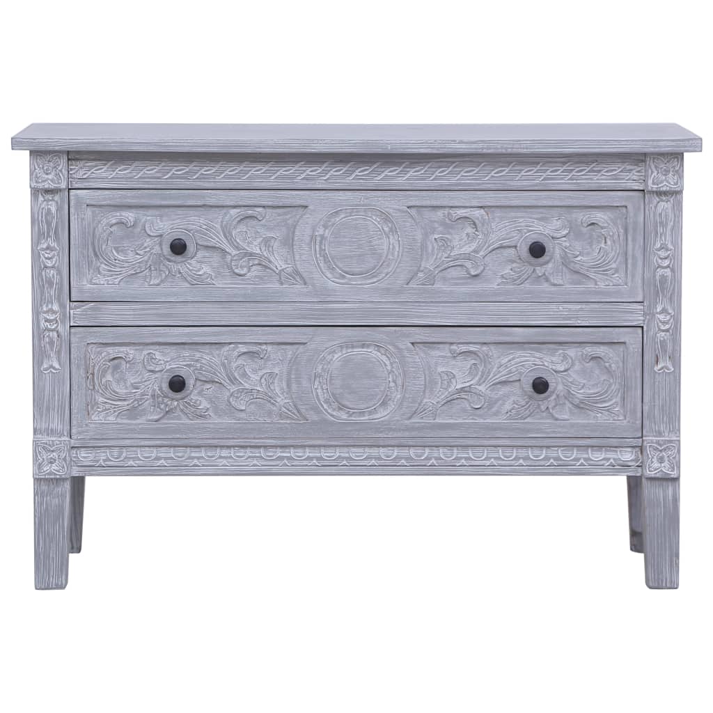Dressoir Met 2 Lades 90X30X60 Cm Massief Mahoniehout