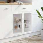 Draadmand Keuken 2-Laags 180 Graden Zilverkleurig