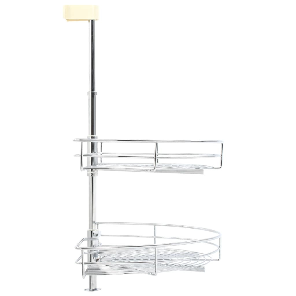 Draadmand Keuken 2-Laags 180 Graden Zilverkleurig