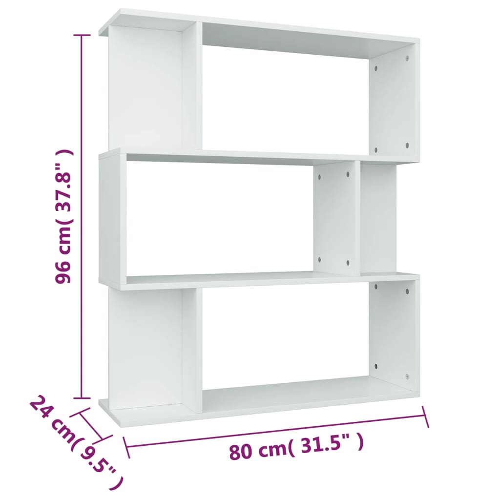 Boekenkast/Kamerscherm 80X24X96 Cm Bewerkt Hout