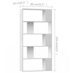 Boekenkast / Kamerscherm 80X24X159 Cm Bewerkt Hout