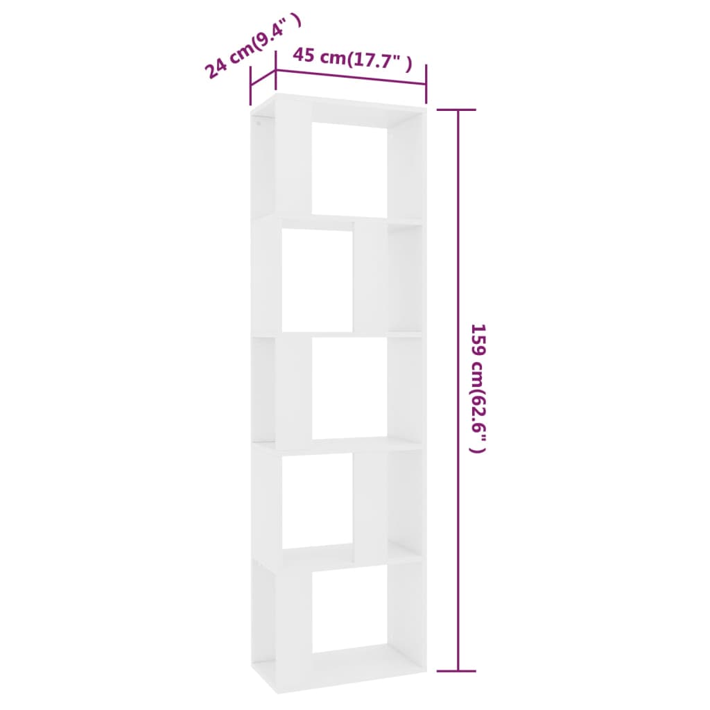 Boekenkast/Kamerscherm 45X24X159 Cm Bewerkt Hout