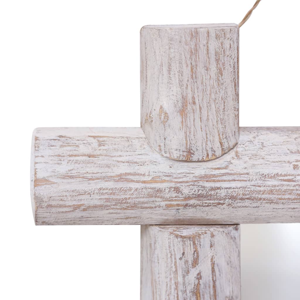 Spiegel Houtblokken 70X70 Cm Massief Gerecycled Hout