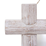 Spiegel Houtblokken 70X70 Cm Massief Gerecycled Hout