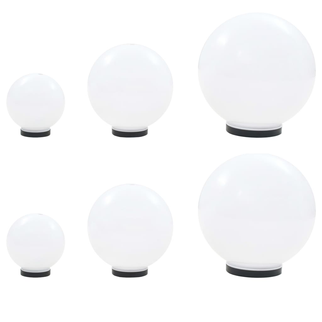 -Delige Led-Bollampenset Rond 20/30/40 Cm Pmma