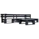 -Delige Loungeset Pallet Hout