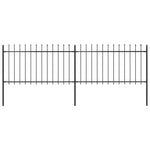 Tuinhek Met Speren Bovenkant 1,7X0,8 M Staal Zwart