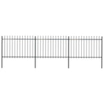 Tuinhek Met Speren Bovenkant 1,7X0,8 M Staal Zwart