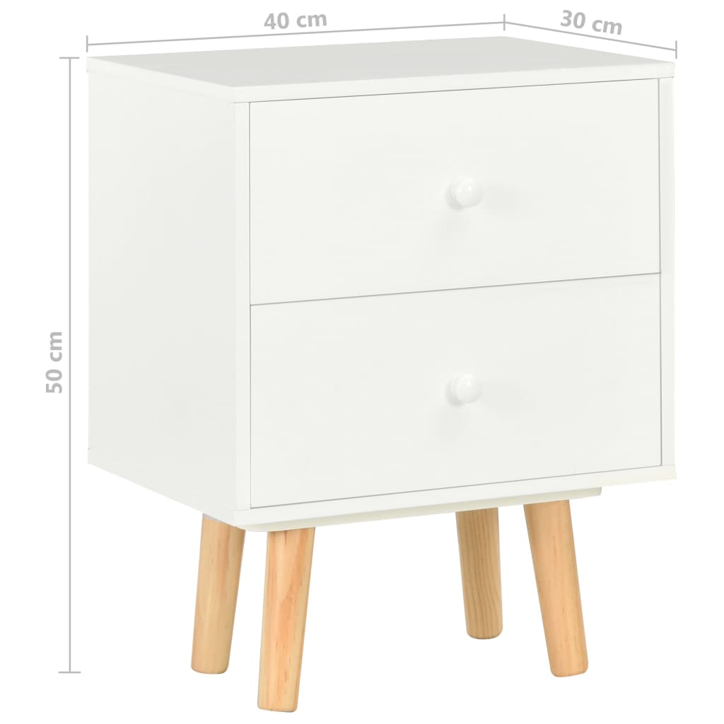 Nachtkastjes 40X30X50 Cm Massief Grenenhout