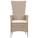 -Delige Tuinset Met Kussens Poly Rattan Beige