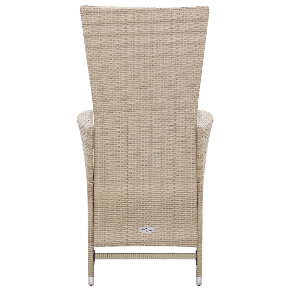 -Delige Tuinset Met Kussens Poly Rattan Beige