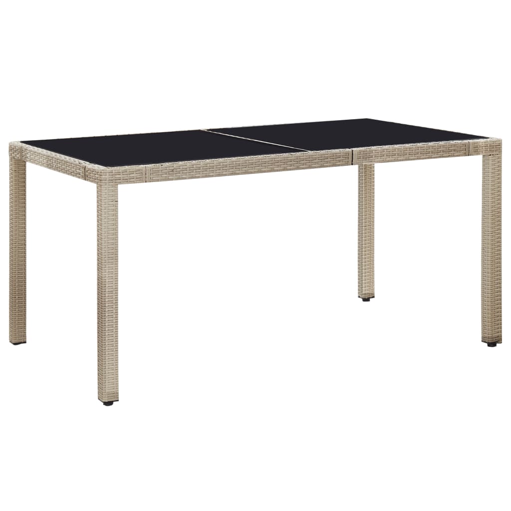 -Delige Tuinset Met Kussens Poly Rattan Beige