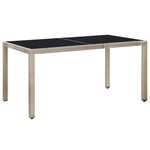 -Delige Tuinset Met Kussens Poly Rattan Beige