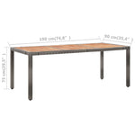 -Delige Tuinset Met Kussens Poly Rattan