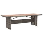 9-Delige Tuinset Met Kussens Poly Rattan Grijs