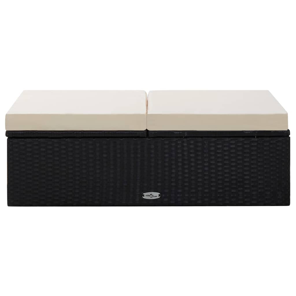 -Delige Loungeset Met Kussens Poly Rattan