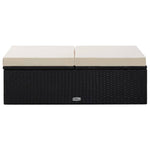 -Delige Loungeset Met Kussens Poly Rattan