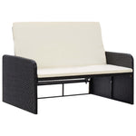 -Delige Loungeset Met Kussens Poly Rattan