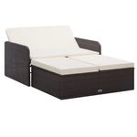 -Delige Loungeset Met Kussens Poly Rattan