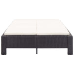 Ligbed Met Kussen 2-Persoons Poly Rattan