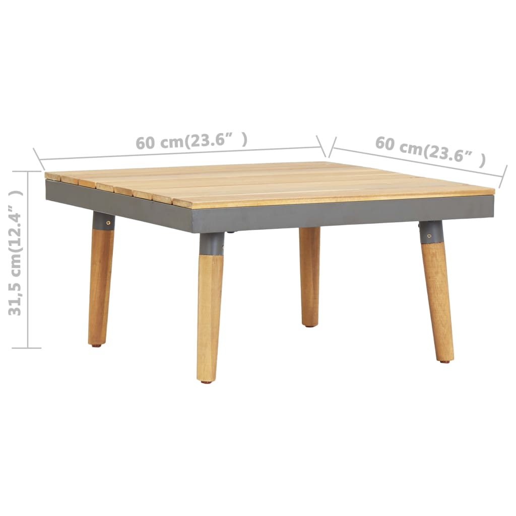Loungeset 8-Zits Met Kussens Massief Acaciahout