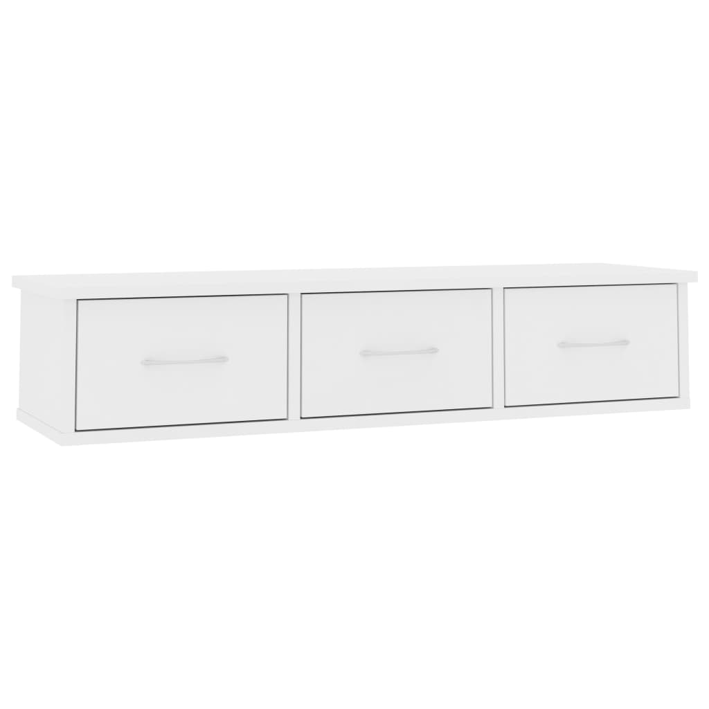 Wandschap Met Lades 88X26X18,5 Cm Bewerkt Hout