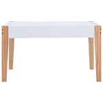3-Delige Kindertafel- En Stoelenset Krijtbord Zwart En Wit Zwart