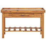 Tuinwerkbank Met Zinken Blad Massief Acaciahout