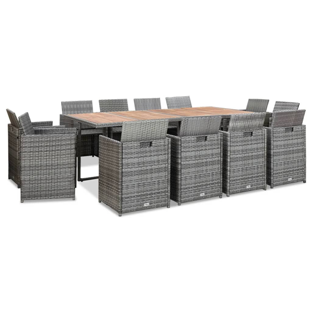 3-Delige Tuinset Met Kussens Poly Rattan Kleurig Antraciet En Bruin
