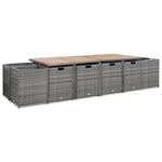 3-Delige Tuinset Met Kussens Poly Rattan Kleurig Antraciet En Bruin