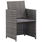 3-Delige Tuinset Met Kussens Poly Rattan Kleurig Antraciet En Bruin