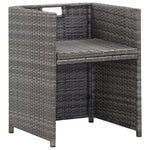 3-Delige Tuinset Met Kussens Poly Rattan Kleurig Antraciet En Bruin