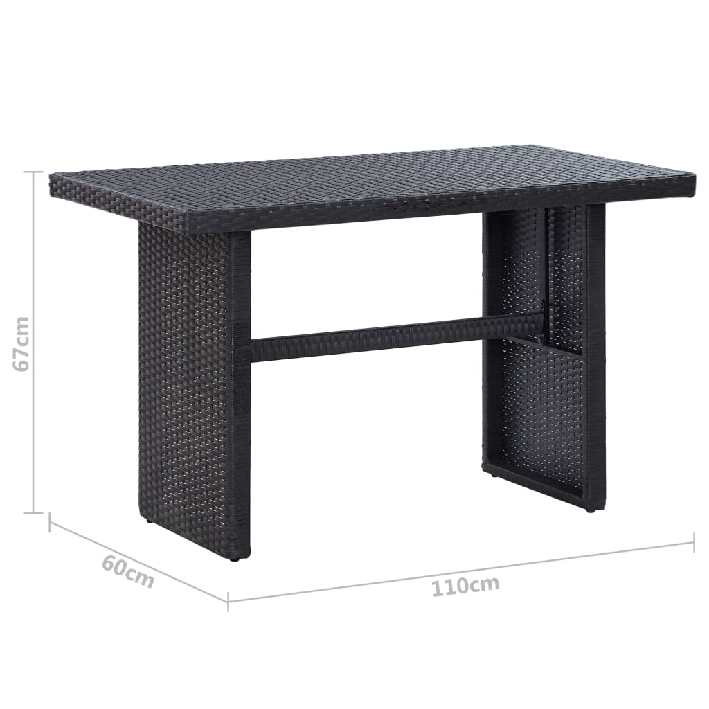 -Delige Loungeset Met Kussens Poly Rattan
