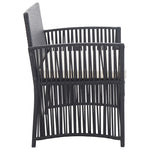 -Delige Loungeset Met Kussen Poly Rattan