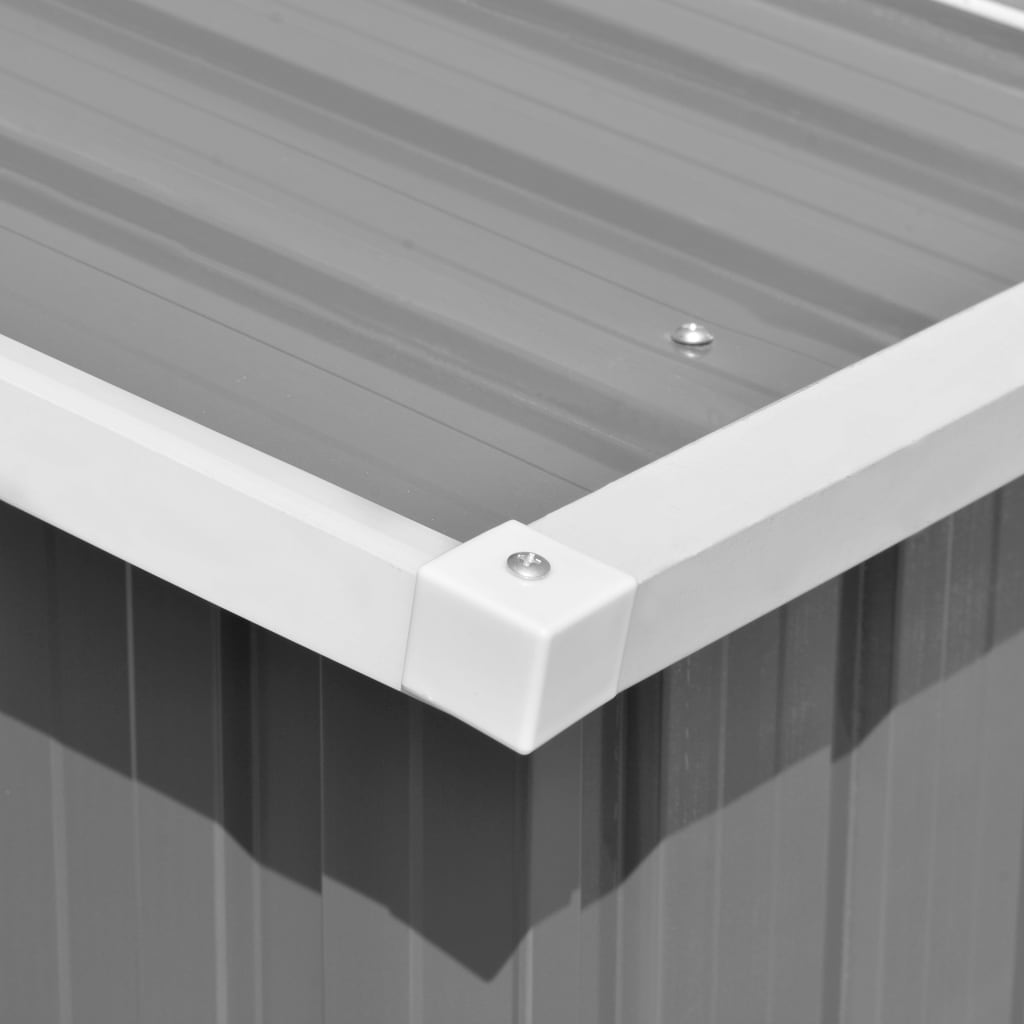 Tuinschuur 257X990X181 Cm Gegalvaniseerd Staal Grijs
