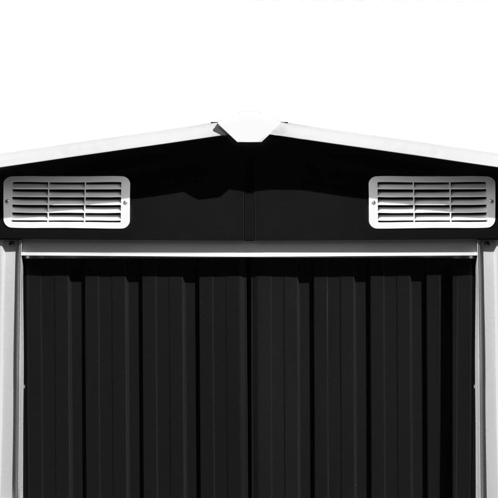 Tuinschuur 257X990X181 Cm Gegalvaniseerd Staal Antraciet