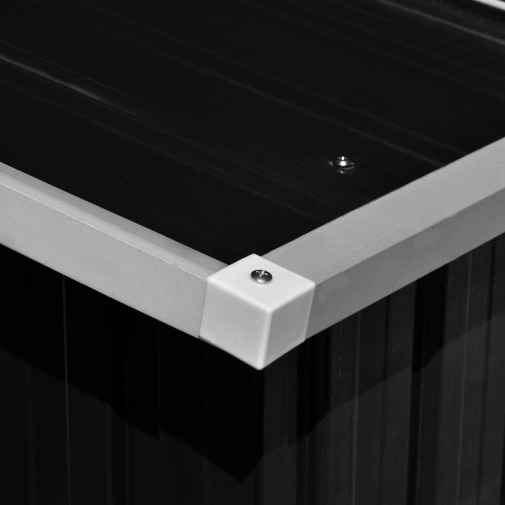 Tuinschuur 257X990X181 Cm Gegalvaniseerd Staal Antraciet