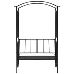 Tuinboog Met Bank 128X50X207 Cm Ijzer Zwart