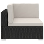 -Delige Loungeset Met Kussens Poly Rattan