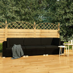 -Delige Loungeset Met Kussens Poly Rattan