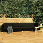 -Delige Loungeset Met Kussens Poly Rattan