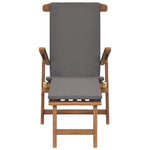 Ligstoel Met Kussen Massief Teakhout