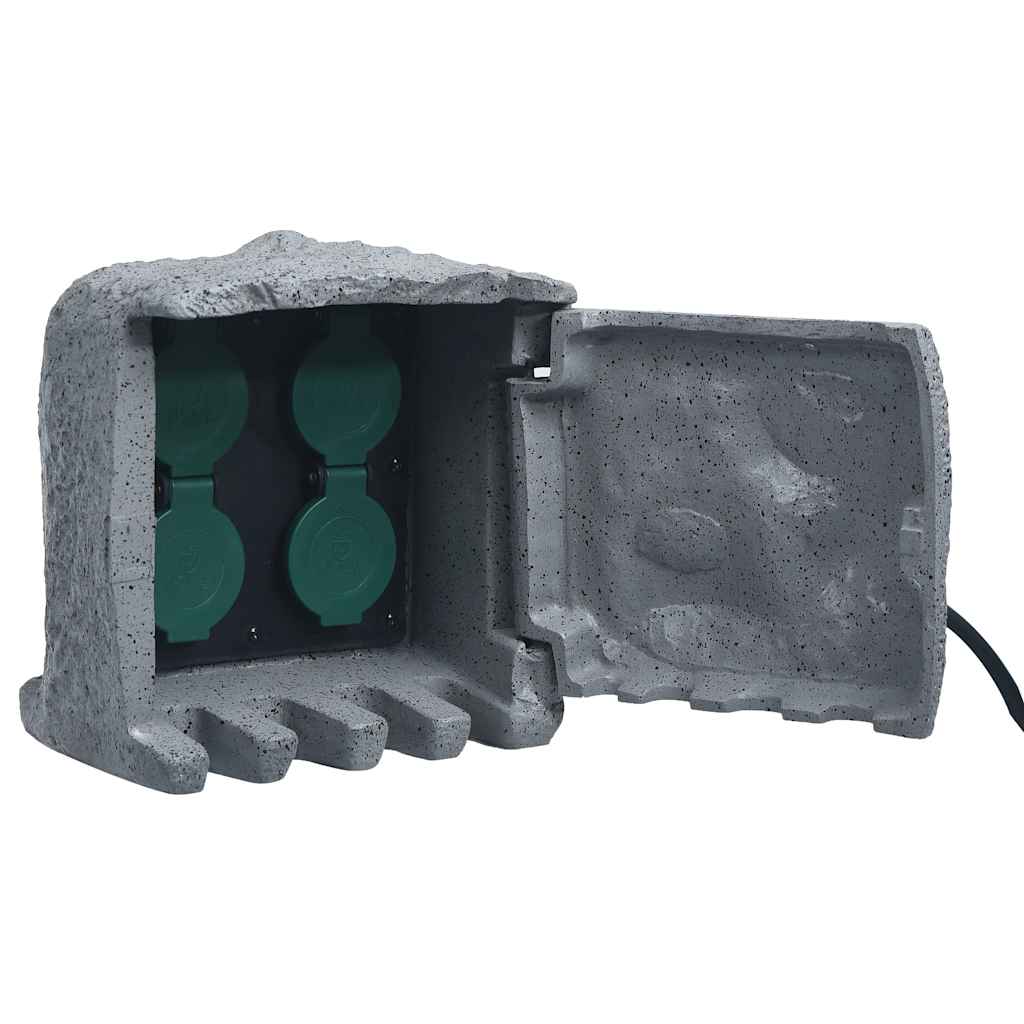Tuinstopcontact 4 Ingangen Waterproof Resin