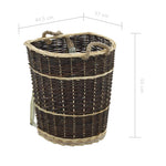 Houtmand Met Draagriemen 44,5X37X50 Cm Natuurlijk Wilgenhout