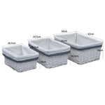 3-Delige Mandenset Stapelbaar Wilgen