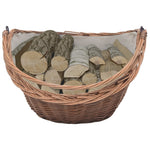 Houtmand Met Handvat 60X44X55 Cm Natuurlijk Wilgenhout