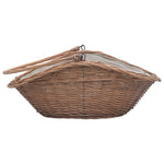 Houtmand Met Handvat 60X44X55 Cm Natuurlijk Wilgenhout